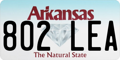AR license plate 802LEA