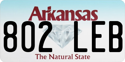 AR license plate 802LEB