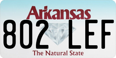 AR license plate 802LEF