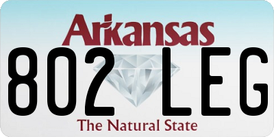 AR license plate 802LEG