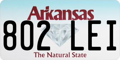 AR license plate 802LEI