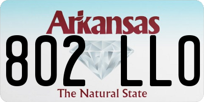 AR license plate 802LLO