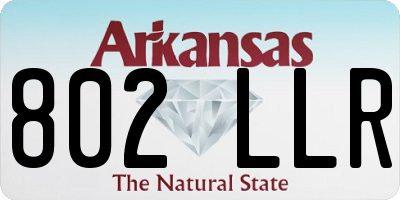 AR license plate 802LLR