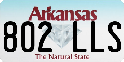 AR license plate 802LLS