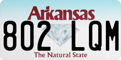 AR license plate 802LQM