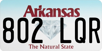 AR license plate 802LQR