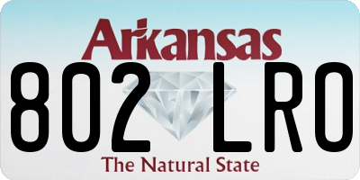 AR license plate 802LRO