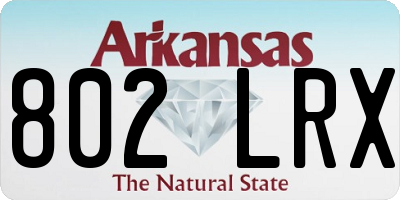 AR license plate 802LRX