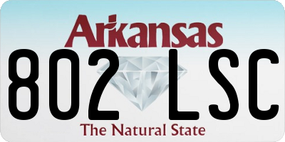 AR license plate 802LSC