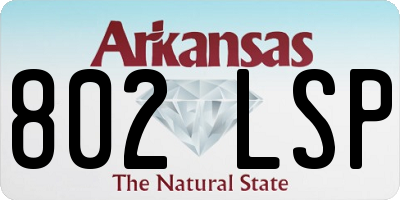 AR license plate 802LSP