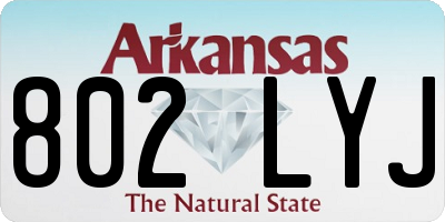 AR license plate 802LYJ