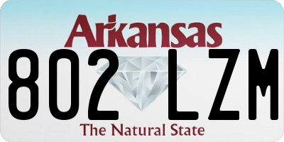 AR license plate 802LZM