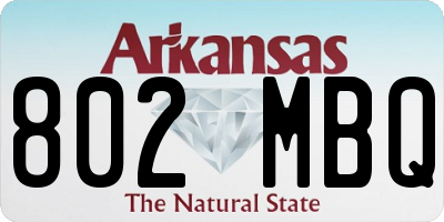 AR license plate 802MBQ
