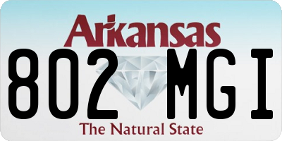 AR license plate 802MGI
