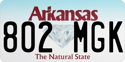 AR license plate 802MGK