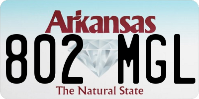 AR license plate 802MGL