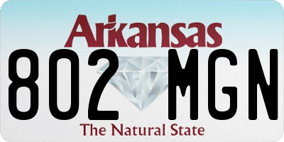 AR license plate 802MGN