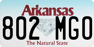 AR license plate 802MGO