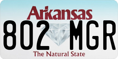 AR license plate 802MGR