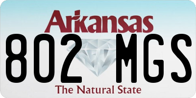 AR license plate 802MGS