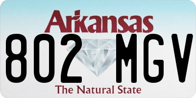 AR license plate 802MGV