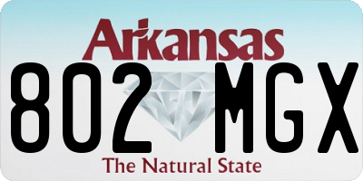 AR license plate 802MGX