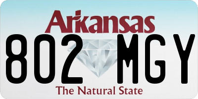 AR license plate 802MGY