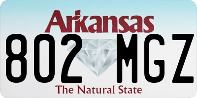 AR license plate 802MGZ