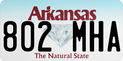 AR license plate 802MHA