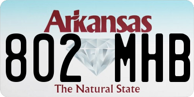 AR license plate 802MHB