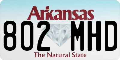 AR license plate 802MHD
