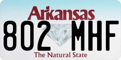 AR license plate 802MHF