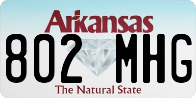 AR license plate 802MHG