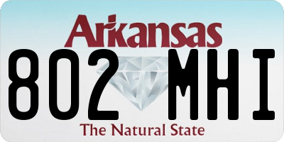 AR license plate 802MHI