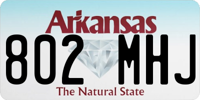 AR license plate 802MHJ