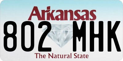 AR license plate 802MHK