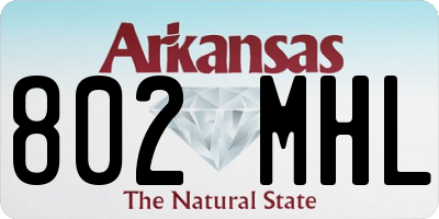 AR license plate 802MHL