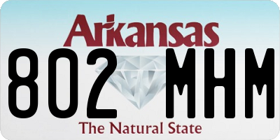 AR license plate 802MHM