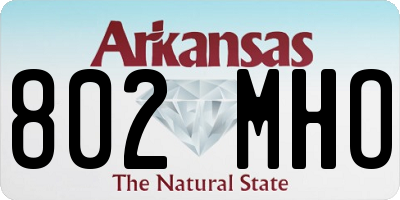 AR license plate 802MHO