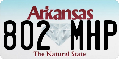 AR license plate 802MHP