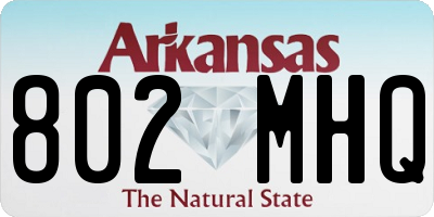 AR license plate 802MHQ