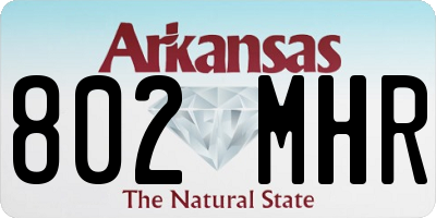 AR license plate 802MHR