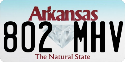 AR license plate 802MHV
