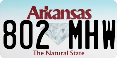 AR license plate 802MHW
