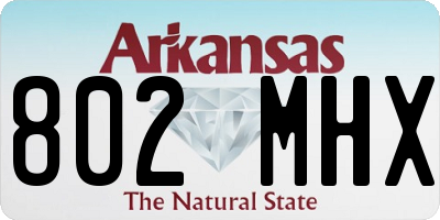 AR license plate 802MHX