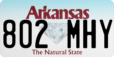AR license plate 802MHY