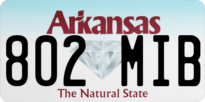 AR license plate 802MIB