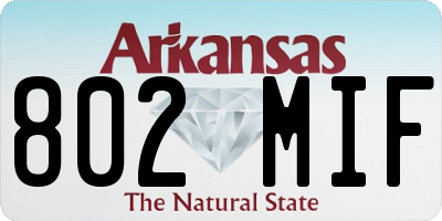 AR license plate 802MIF