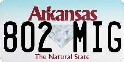 AR license plate 802MIG
