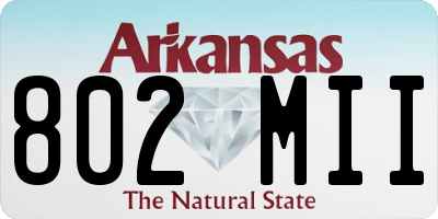 AR license plate 802MII